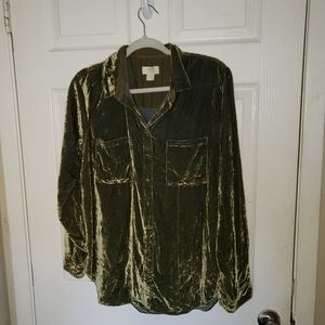 Maeve for Anthropologie Velvet Blouse